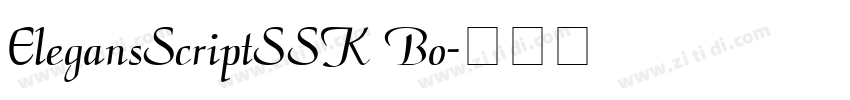 ElegansScriptSSK Bo字体转换